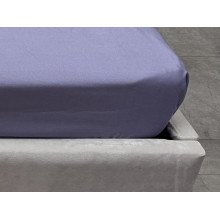 Простынь на резинке 140x200 Ecotton Полисатин Темно фиолетовый