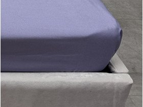 Простынь на резинке 90x200 Ecotton Полисатин Темно фиолетовый