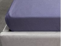 Простирадло на резинці 140x200 Ecotton Полісатин Темно фіолетовий