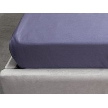 Простынь на резинке 140x200 Ecotton Полисатин Темно фиолетовый