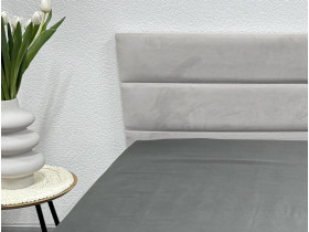 Простирадло на резинці 180x200 Ecotton Полісатин Темно сірий