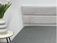 Простынь на резинке 90x200 Ecotton Полисатин Темно серый