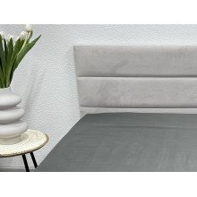 Простирадло на резинці 90x200 Ecotton Полісатин Темно сірий