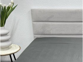 Простынь на резинке 180x200 Ecotton Полисатин Темно серый