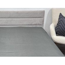 Простирадло на резинці 160x200 Ecotton Полісатин Темно сірий