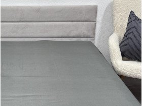 Простынь на резинке 160x200 Ecotton Полисатин Темно серый