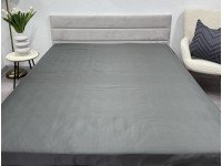 Простирадло на резинці 180x200 Ecotton Полісатин Темно сірий
