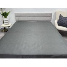 Простынь на резинке 180x200 Ecotton Полисатин Темно серый