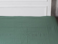 Простынь на резинке 160x200 Ecotton Поплин Зеленый 488