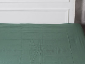 Простынь на резинке 180x200 Ecotton Поплин Зеленый 488