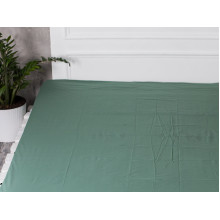 Простынь на резинке 160x200 Ecotton Поплин Зеленый 488