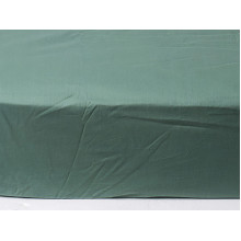Простынь на резинке 160x200 Ecotton Поплин Зеленый 488