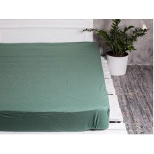 Простынь на резинке 180x200 Ecotton Поплин Зеленый 488
