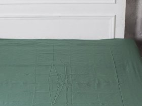 Простирадло на резинці 160x200 Ecotton Поплін Зелений 488