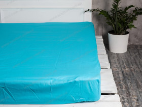 Простынь на резинке 180x200 Ecotton Rainforce Blue atol 00-0358