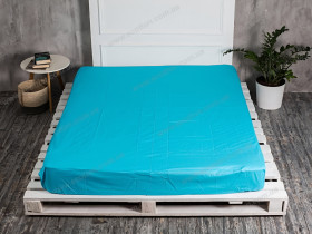 Простынь на резинке 180x200 Ecotton Rainforce Blue atol 00-0358