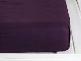 Простынь на резинке 180x200 Ecotton Rainforce Dark Plum 00-0221