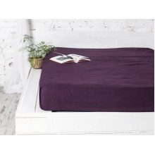 Простынь на резинке 90x200 Ecotton Rainforce Dark Plum 00-0221