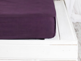 Простынь на резинке 180x200 Ecotton Rainforce Dark Plum 00-0221
