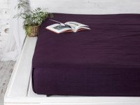 Простынь на резинке 200x200 Ecotton Бязь Премиум Dark Plum 00-0221