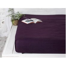 Простынь на резинке 180x200 Ecotton Rainforce Dark Plum 00-0221