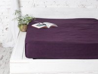 Простынь на резинке 200x200 Ecotton Бязь Премиум Dark Plum 00-0221