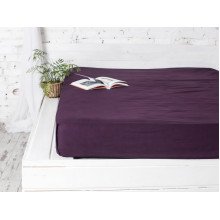 Простынь на резинке 90x200 Ecotton Rainforce Dark Plum 00-0221