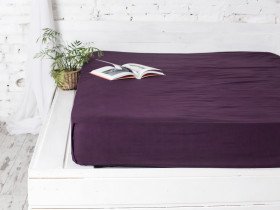 Простирадло на резинці 90x200 Ecotton Rainforce Dark Plum 00-0221