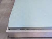 Простынь на резинке 90x200 Ecotton Сатин Aqua Grey 15-5205