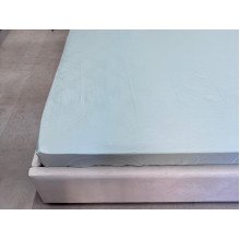 Простынь на резинке 120x200 Ecotton Сатин Aqua Grey 15-5205