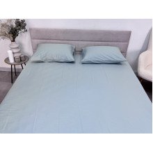 Простынь на резинке 120x200 Ecotton Сатин Aqua Grey 15-5205
