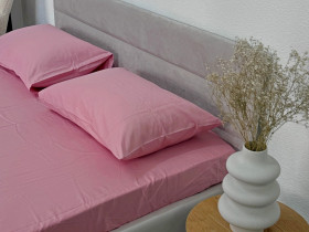 Простынь на резинке 160x200 Ecotton Сатин Brindal Rose 15-1611