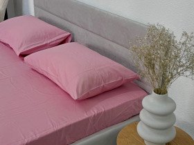Простынь на резинке 160x200 Ecotton Сатин Brindal Rose 15-1611