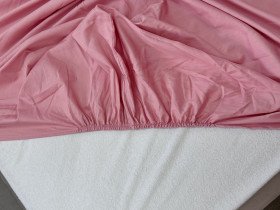Простынь на резинке 160x200 Ecotton Сатин Brindal Rose 15-1611