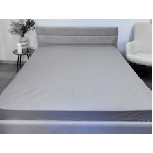 Простынь на резинке 200x200 Ecotton Сатин Chateau Grey 15-4503