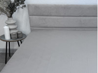 Простынь на резинке 90x200 Ecotton Сатин Chateau Grey 15-4503