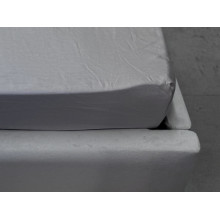 Простынь на резинке 120x200 Ecotton Сатин Chateau Grey 15-4503