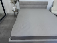 Простынь на резинке 140x200 Ecotton Сатин Chateau Grey 15-4503