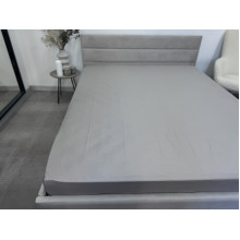 Простынь на резинке 140x200 Ecotton Сатин Chateau Grey 15-4503