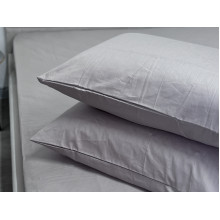 Простынь на резинке 180x200 Ecotton Сатин Chateau Grey 15-4503
