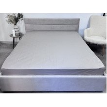 Простынь на резинке 200x200 Ecotton Сатин Chateau Grey 15-4503
