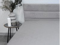 Простынь на резинке 90x200 Ecotton Сатин Chateau Grey 15-4503