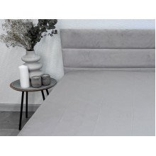 Простынь на резинке 90x200 Ecotton Сатин Chateau Grey 15-4503