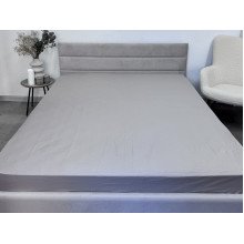 Простынь на резинке 200x200 Ecotton Сатин Chateau Grey 15-4503