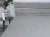 Простынь на резинке 90x200 Ecotton Сатин Chateau Grey 15-4503