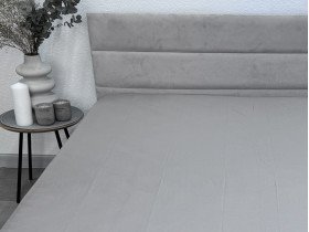 Простынь на резинке 90x200 Ecotton Сатин Chateau Grey 15-4503