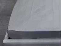 Простынь на резинке 90x200 Ecotton Сатин Chateau Grey 15-4503