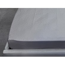 Простынь на резинке 200x200 Ecotton Сатин Chateau Grey 15-4503