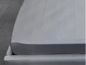 Простынь на резинке 90x200 Ecotton Сатин Chateau Grey 15-4503