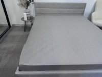 Простынь на резинке 140x200 Ecotton Сатин Chateau Grey 15-4503